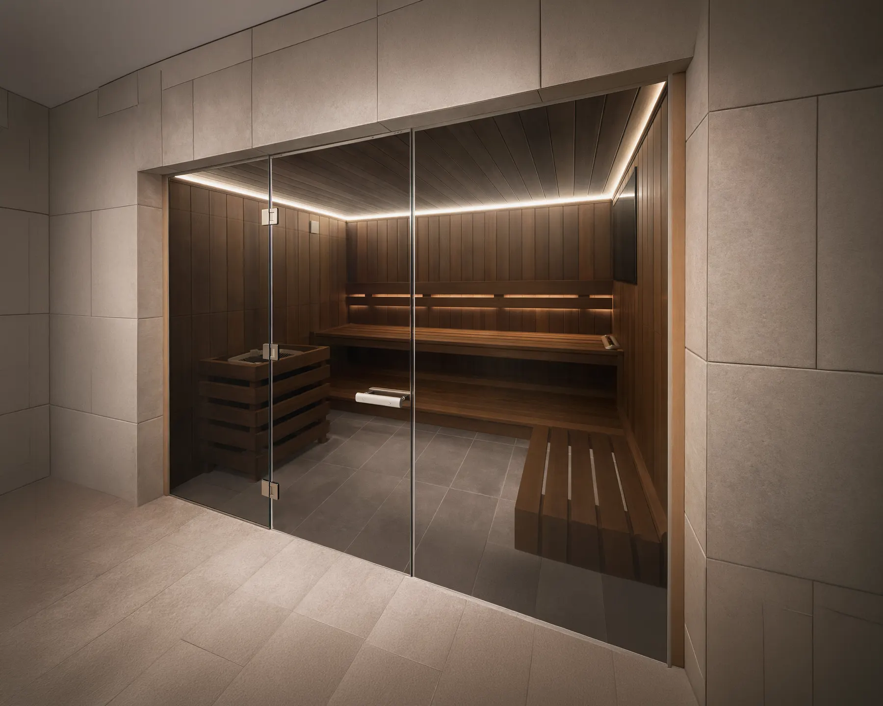 Bespoke Sauna designed and installed by Sutton Saunas